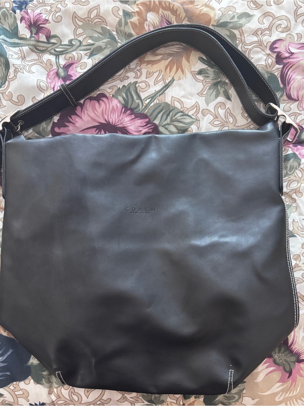 Coach Black Leather Messenger Shoulder Bag